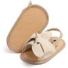 imageInfant Baby Girls Sandals Summer Open Toe Wedding Princess Dress Shoe Soft Sole Baby Shoes for Newborn GirlF01Apricot