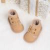 imageBaby Boys Girls Dress Shoes Winter Warm Newborn HighTop Ankle Sneakers NonSlip Soft Sole Toddler Prewalker Infant First Walkers Crib ShoesIFleece Khaki