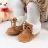 imageBaby Boys Girls Shoes Winter Warm Infant HighTop Ankle Sneakers NonSlip Soft Sole Toddler Prewalker Newborn First Walkers Crib ShoesCg3421Brown