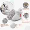 imageInfant Baby Boys Girls Cozy Fleece Booties Stay on Slippers Non Slip Soft Gripper Sock Shoes Toddler First Walker Newborn Crib Birthday Shower GiftDDrawstring Light Grey