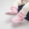 imageInfant Baby Boys Girls Cozy Fleece Booties Stay on Slippers Non Slip Soft Gripper Sock Shoes Toddler First Walker Newborn Crib Birthday Shower GiftDDrawstring Pink