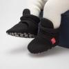 imageInfant Baby Boys Girls Cozy Fleece Booties Stay on Slippers Non Slip Soft Gripper Sock Shoes Toddler First Walker Newborn Crib Birthday Shower GiftDDrawstring Black
