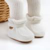 imageInfant Baby Boys Girls Cozy Fleece Booties Stay on Slippers Non Slip Soft Gripper Sock Shoes Toddler First Walker Newborn Crib Birthday Shower GiftM2081White