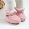 imageInfant Baby Boys Girls Cozy Fleece Booties Stay on Slippers Non Slip Soft Gripper Sock Shoes Toddler First Walker Newborn Crib Birthday Shower GiftM2081Pink