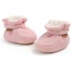 imageInfant Baby Boys Girls Cozy Fleece Booties Stay on Slippers Non Slip Soft Gripper Sock Shoes Toddler First Walker Newborn Crib Birthday Shower GiftM2081Pink