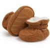 imageInfant Baby Boys Girls Cozy Fleece Booties Stay on Slippers Non Slip Soft Gripper Sock Shoes Toddler First Walker Newborn Crib Birthday Shower GiftM2081Brown