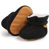 imageInfant Baby Boys Girls Cozy Fleece Booties Stay on Slippers Non Slip Soft Gripper Sock Shoes Toddler First Walker Newborn Crib Birthday Shower GiftM2081Black