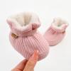 imageInfant Baby Boys Girls Cozy Fleece Booties Stay on Slippers Non Slip Soft Gripper Sock Shoes Toddler First Walker Newborn Crib Birthday Shower GiftM2081Pink