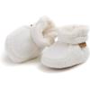 imageInfant Baby Boys Girls Cozy Fleece Booties Stay on Slippers Non Slip Soft Gripper Sock Shoes Toddler First Walker Newborn Crib Birthday Shower GiftM2081White
