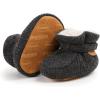 imageInfant Baby Boys Girls Cozy Fleece Booties Stay on Slippers Non Slip Soft Gripper Sock Shoes Toddler First Walker Newborn Crib Birthday Shower GiftM2081Grey