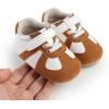 imageBaby Boys Girls Sneakers Toddler NonSlip Soft Rubber Sole First Walking Shoes Infant Newborn Crib Dress Shoes2274Brown