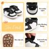 imageBaby Boys Girls Sneakers Toddler NonSlip Soft Rubber Sole First Walking Shoes Infant Newborn Crib Dress Shoes7103aBlack