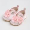 imageBaby Mary Jane Flats for Girls with Bowknot Cotton Anti Skid Sole Infant First Walker Princess Dress Crib Wedding Shoes2078Pink
