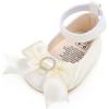 imageBaby Mary Jane Flats for Girls with Bowknot Cotton Anti Skid Sole Infant First Walker Princess Dress Crib Wedding Shoes2087White