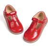 imageMary Jane Little Girls Dress Shoes Toddler Baby Ballet Flats Flower Girls Wedding Party Bow Princess Kid Shoes5306red
