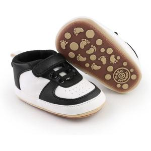 imageBaby Boys Girls Sneakers Toddler NonSlip Soft Rubber Sole First Walking Shoes Infant Newborn Crib Dress Shoes7103aBlack