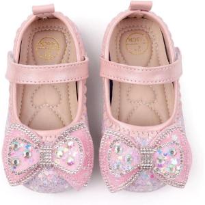 imageMary Jane Little Girls Dress Shoes Toddler Baby Ballet Flats Flower Girls Wedding Party Bow Princess Kid Shoes5163pink