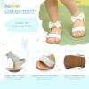 image:imageBellocasa Toddler Girls Sandals Little Girl Summer Flat Sandal Baby Open Toe Outdoor Beach Holiday Dress ShoesA03white