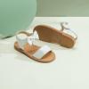 image:imageBellocasa Toddler Girls Sandals Little Girl Summer Flat Sandal Baby Open Toe Outdoor Beach Holiday Dress ShoesA03white