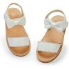 image:imageBellocasa Toddler Girls Sandals Little Girl Summer Flat Sandal Baby Open Toe Outdoor Beach Holiday Dress ShoesA03white