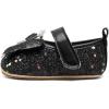 image:imageBaby Mary Jane Flats for Girls with Bowknot Cotton Anti Skid Sole Infant First Walker Princess Dress Crib Wedding ShoesD01Black