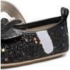 image:imageBaby Mary Jane Flats for Girls with Bowknot Cotton Anti Skid Sole Infant First Walker Princess Dress Crib Wedding ShoesD01Black