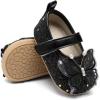 image:imageBaby Mary Jane Flats for Girls with Bowknot Cotton Anti Skid Sole Infant First Walker Princess Dress Crib Wedding ShoesD01Black