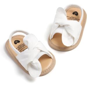 image:imageBellocasa Infant Baby Girls Sandals Summer Open Toe Wedding Princess Dress Shoe Soft Sole Baby Shoes for Newborn GirlF01White