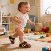 image:imageBaby Boys Girls Sneakers Toddler NonSlip Soft Rubber Sole First Walking Shoes Infant Newborn Crib Dress ShoesA02Brown