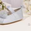 image:imageBaby Mary Jane Flats for Girls with Bowknot Cotton Anti Skid Sole Infant First Walker Princess Dress Crib Wedding Shoes220Blue