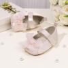 image:imageBaby Mary Jane Flats for Girls with Bowknot Cotton Anti Skid Sole Infant First Walker Princess Dress Crib Wedding Shoes220Pink