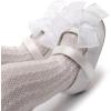 image:imageBaby Mary Jane Flats for Girls with Bowknot Cotton Anti Skid Sole Infant First Walker Princess Dress Crib Wedding Shoes220White