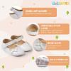 image:imageBaby Mary Jane Flats for Girls with Bowknot Cotton Anti Skid Sole Infant First Walker Princess Dress Crib Wedding ShoesF01White