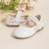 image:imageMary Jane Little Girls Dress Shoes Toddler Baby Ballet Flats Flower Girls Wedding Party Bow Princess Kid ShoesB01white
