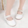 image:imageMary Jane Little Girls Dress Shoes Toddler Baby Ballet Flats Flower Girls Wedding Party Bow Princess Kid ShoesB01white