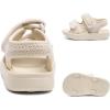 image:imageToddler Boys Girls Summer Slide Sandals Baby Comfort Lightweight Walking Shoes Open Toe Adjustable Outdoor Beach Sandals for Kids2277beige
