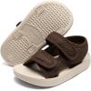 image:imageToddler Boys Girls Summer Slide Sandals Baby Comfort Lightweight Walking Shoes Open Toe Adjustable Outdoor Beach Sandals for Kids2277coffee