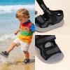 image:imageToddler Boys Girls Summer Slide Sandals Baby Comfort Lightweight Walking Shoes Open Toe Adjustable Outdoor Beach Sandals for Kids2277grey