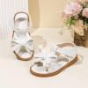 image:imageToddler Girls Sandals Little Girl Summer Flat Sandal Baby Open Toe Outdoor Beach Holiday Dress ShoesA00 White