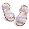 image:imageToddler Girls Sandals Little Girl Summer Flat Sandal Baby Open Toe Outdoor Beach Holiday Dress Shoes5249 Purple