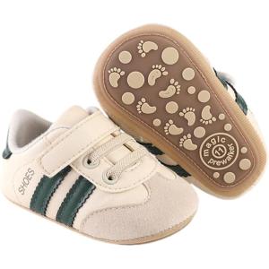 image:imageBaby Boys Girls Sneakers Toddler NonSlip Soft Rubber Sole First Walking Shoes Infant Newborn Crib Dress ShoesA01Green