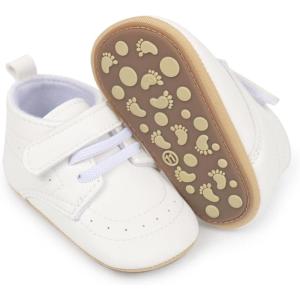 image:imageBaby Boys Girls Sneakers Toddler NonSlip Soft Rubber Sole First Walking Shoes Infant Newborn Crib Dress ShoesB2061White