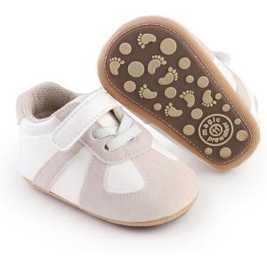 image:imageBaby Boys Girls Sneakers Toddler NonSlip Soft Rubber Sole First Walking Shoes Infant Newborn Crib Dress ShoesC2274Grey