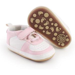 image:imageBaby Boys Girls Sneakers Toddler NonSlip Soft Rubber Sole First Walking Shoes Infant Newborn Crib Dress ShoesD7103aPink