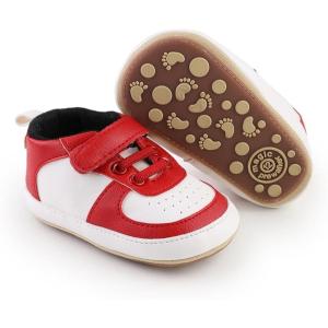 image:imageBaby Boys Girls Sneakers Toddler NonSlip Soft Rubber Sole First Walking Shoes Infant Newborn Crib Dress ShoesD7103aRed