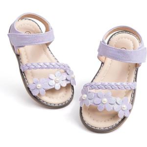 image:imageToddler Girls Sandals Little Girl Summer Flat Sandal Baby Open Toe Outdoor Beach Holiday Dress Shoes5249 Purple