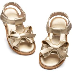 image:imageToddler Girls Sandals Little Girl Summer Flat Sandal Baby Open Toe Outdoor Beach Holiday Dress ShoesA00 Gold